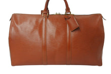 画像をギャラリービューアに読み込む, LOUIS VUITTON ルイヴィトン エピ キーポル50 ボストンバッグ ハンドバッグ M42968 エピレザー ブラウン ゴールド金具 美品 中古 4b003897