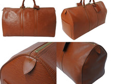 画像をギャラリービューアに読み込む, LOUIS VUITTON ルイヴィトン エピ キーポル50 ボストンバッグ ハンドバッグ M42968 エピレザー ブラウン ゴールド金具 美品 中古 4b003897