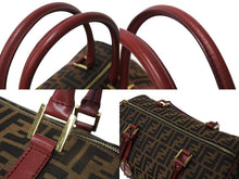 画像をギャラリービューアに読み込む, 極美品 FENDI フェンディ 2WAY ハンドバッグ ショルダーバッグ ズッカ柄 キャンバス レザー ブラウン ゴールド金具 中古 4b003898