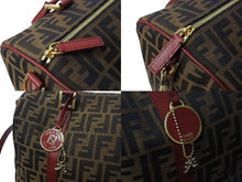 画像をギャラリービューアに読み込む, 極美品 FENDI フェンディ 2WAY ハンドバッグ ショルダーバッグ ズッカ柄 キャンバス レザー ブラウン ゴールド金具 中古 4b003898