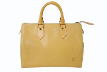 Load image into Gallery viewer, LOUIS VUITTON ルイヴィトン スピーディ25 ハンドバッグ ボストンバッグ M43019 エピレザー イエロー ゴールド金具 美品 中古 4b003899