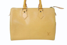 Load image into Gallery viewer, LOUIS VUITTON ルイヴィトン スピーディ25 ハンドバッグ ボストンバッグ M43019 エピレザー イエロー ゴールド金具 美品 中古 4b003899