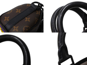Very good condition LOUIS VUITTON Keepall XS handbag M45788 Monogram Macassar Black Brown Purple Yellow Used 4b003900