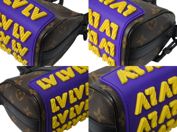 Very good condition LOUIS VUITTON Keepall XS handbag M45788 Monogram Macassar Black Brown Purple Yellow Used 4b003900