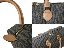 画像をギャラリービューアに読み込む, 極美品 Christian Dior クリスチャンディオール ボストンバッグ トロッター柄 ブラック ベージュ PVC レザー ゴールド金具 総柄 中古 4b003904
