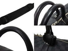 画像をギャラリービューアに読み込む, 極美品 LOUISVUITTON ルイヴィトン キーポルバンドリエール55 ボストンバッグ N41413 ダミエグラフィット キャンバス ブラック 中古 4b003905