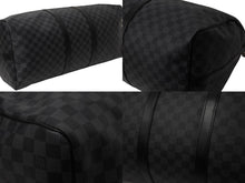 画像をギャラリービューアに読み込む, 極美品 LOUISVUITTON ルイヴィトン キーポルバンドリエール55 ボストンバッグ N41413 ダミエグラフィット キャンバス ブラック 中古 4b003905