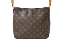 Load image into Gallery viewer, LOUIS VUITTON ルイヴィトン ルーピングMM ワンショルダーバッグ M51146 モノグラム PVC レザー ブラウン ゴールド金具 美品 中古 4b003906