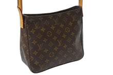 Load image into Gallery viewer, LOUIS VUITTON ルイヴィトン ルーピングMM ワンショルダーバッグ M51146 モノグラム PVC レザー ブラウン ゴールド金具 美品 中古 4b003906
