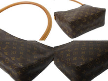Load image into Gallery viewer, LOUIS VUITTON ルイヴィトン ルーピングMM ワンショルダーバッグ M51146 モノグラム PVC レザー ブラウン ゴールド金具 美品 中古 4b003906