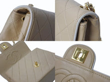 Load image into Gallery viewer, CHANEL シャネル ミニマトラッセ17 Sフラップ Sチェーンショルダーバッグ 1番台 ココマーク ラムスキン ベージュ 美品 中古 4b003911