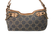 画像をギャラリービューアに読み込む, CELINE セリーヌ ワンショルダーバッグ SA00/25 マカダム柄 キャンバス レザー グレー系 ブロンズ系 良品 中古 4b003915