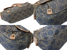 画像をギャラリービューアに読み込む, CELINE セリーヌ ワンショルダーバッグ SA00/25 マカダム柄 キャンバス レザー グレー系 ブロンズ系 良品 中古 4b003915