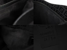 画像をギャラリービューアに読み込む, FENDI フェンディ マンマバケット ホーボー ワンショルダーバッグ 8BR036 ズッキーノ柄 キャンバス レザー ブラック 美品 中古 4b003917