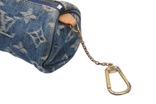 画像をギャラリービューアに読み込む, LOUIS VUITTON ルイヴィトン モノグラムデニム ミニ トゥルーススピーディGM M95081 スピーディブルー 美品 中古 4b003919