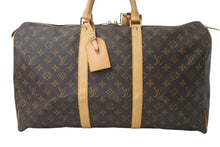 画像をギャラリービューアに読み込む, LOUIS VUITTON ルイヴィトン キーポル50 ボストンバッグ M41426 モノグラムキャンバス ブラウン ゴールド金具 美品 中古 4b003922