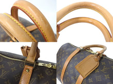 画像をギャラリービューアに読み込む, LOUIS VUITTON ルイヴィトン モノグラム キーポル45 ボストンバッグ M41428 PVCコーティングキャンバス ヌメ革 ブラウン ゴールド金具 美品 中古 4b003923