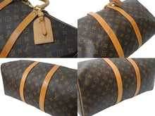 画像をギャラリービューアに読み込む, LOUIS VUITTON ルイヴィトン モノグラム キーポル45 ボストンバッグ M41428 PVCコーティングキャンバス ヌメ革 ブラウン ゴールド金具 美品 中古 4b003923