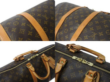 画像をギャラリービューアに読み込む, LOUIS VUITTON ルイヴィトン モノグラム キーポル45 ボストンバッグ M41428 PVCコーティングキャンバス ヌメ革 ブラウン ゴールド金具 美品 中古 4b003923