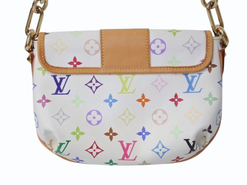 極美品 LOUIS VUITTON ルイヴィトン ショルダーバッグ パティ モノグラム マルチカラー M40305 ゴールド金具 中古 4b003924