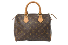 Load image into Gallery viewer, LOUIS VUITTON ルイヴィトン スピーディ25 ハンドバッグ M41528 モノグラム PVC レザー ゴールド金具 ブラウン 美品 中古 4b003925