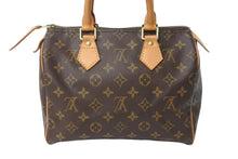 Load image into Gallery viewer, LOUIS VUITTON ルイヴィトン スピーディ25 ハンドバッグ M41528 モノグラム PVC レザー ゴールド金具 ブラウン 美品 中古 4b003925
