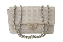Load image into Gallery viewer, CHANEL シャネル ニュートラベルライン チェーンショルダーバッグ A15285 7番台 ココマーク キャンバス レザー ベージュ 美品 中古 4b003930