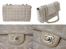 Load image into Gallery viewer, CHANEL シャネル ニュートラベルライン チェーンショルダーバッグ A15285 7番台 ココマーク キャンバス レザー ベージュ 美品 中古 4b003930