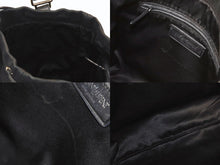 Load image into Gallery viewer, YVES SAINT LAURENT イヴサンローラン カハラ ハンドバッグ 123435 キャンバス レザー ブラック ロゴ刺繍 美品 中古 4b003937