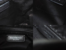 Load image into Gallery viewer, YVES SAINT LAURENT イヴサンローラン カハラ ハンドバッグ 123435 キャンバス レザー ブラック ロゴ刺繍 美品 中古 4b003937