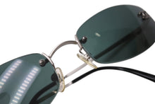 Load image into Gallery viewer, CHANEL シャネル リムレス ココマーク サングラス グリーン プラスチック メタル ロゴ 54☐19 4002 シルバー金具 美品 中古 4b003940