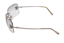 画像をギャラリービューアに読み込む, CHANEL シャネル リムレス ラインストーン ココマーク サングラス クリア シルバー プラスチック メタル ロゴ 62☐17 4017 シルバー金具 美品 中古 4b003947