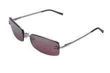 Load image into Gallery viewer, CHANEL シャネル リムレス ラインストーン ココマーク サングラス パープル シルバー プラスチック メタル ロゴ 56☐16 4093 シルバー金具 美品 中古 4b003949