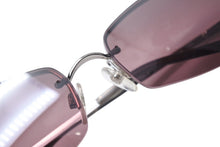 Load image into Gallery viewer, CHANEL シャネル リムレス ラインストーン ココマーク サングラス パープル シルバー プラスチック メタル ロゴ 56☐16 4093 シルバー金具 美品 中古 4b003949