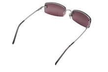 Load image into Gallery viewer, CHANEL シャネル リムレス ラインストーン ココマーク サングラス パープル シルバー プラスチック メタル ロゴ 56☐16 4093 シルバー金具 美品 中古 4b003949