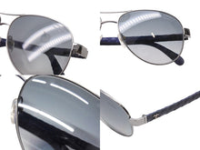 画像をギャラリービューアに読み込む, CHANEL シャネル サングラス マトラッセ ココマーク 4204-Q プラスチック スモークグラデーション ブラック シルバー サイズ58□14 美品 中古 4b003951