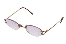 画像をギャラリービューアに読み込む, Cartier カルティエ リムレス メガネ 度入り 眼鏡 アイウェア メタル 283226 ゴールド 小物 ゴールド金具 美品 中古 4b003955