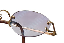 画像をギャラリービューアに読み込む, Cartier カルティエ リムレス メガネ 度入り 眼鏡 アイウェア メタル 283226 ゴールド 小物 ゴールド金具 美品 中古 4b003955