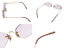 画像をギャラリービューアに読み込む, Cartier カルティエ リムレス メガネ 度入り 眼鏡 アイウェア メタル 283226 ゴールド 小物 ゴールド金具 美品 中古 4b003955