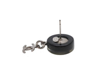 Load image into Gallery viewer, 極美品 CHANEL シャネル ピアス 丸ボタン ぶら下がりココマーク 10P刻印 2.4g プラスチック メタル ブラック 中古 4b003981