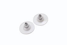 Load image into Gallery viewer, 極美品 CHANEL シャネル ピアス ココマーク 両耳 12C刻印 メタル 4.0g ホワイト シルバーグリッダー 中古 4b003959