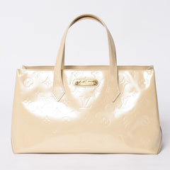 LOUIS VUITTON Wilshire PM Handbag M91336 Monogram Vernis Leather Gold Hardware Good Condition Used 4a000399