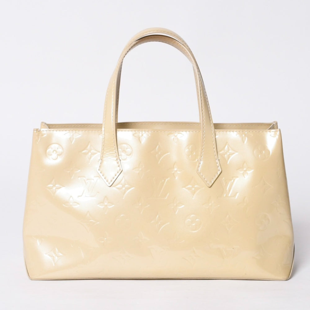 LOUIS VUITTON Wilshire PM Handbag M91336 Monogram Vernis Leather Gold Hardware Good Condition Used 4a000399