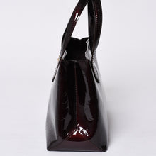 画像をギャラリービューアに読み込む, LOUIS VUITTON ルイヴィトン ウィルシャーPM ハンドバッグ M93641 ブラウン アマラント エナメル モノグラムヴェルニ 美品 中古 4a000670