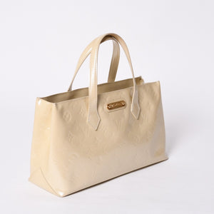 LOUIS VUITTON Wilshire PM Handbag M91336 Monogram Vernis Leather Gold Hardware Good Condition Used 4a000399
