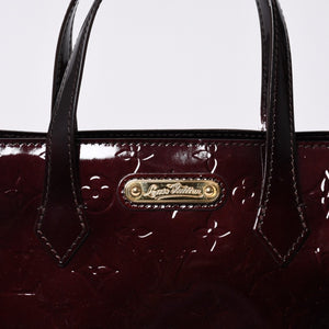 LOUIS VUITTON Wilshire PM Handbag M93641 Brown Amarant Enamel Monogram Vernis Good Condition Used 4a000670