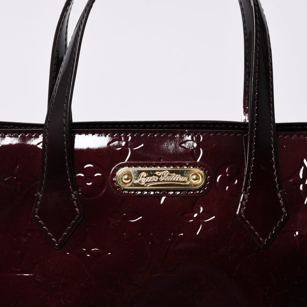 LOUIS VUITTON Wilshire PM Handbag M93641 Brown Amarant Enamel Monogram Vernis Good Condition Used 4a000670