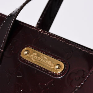 LOUIS VUITTON Wilshire PM Handbag M93641 Brown Amarant Enamel Monogram Vernis Good Condition Used 4a000670