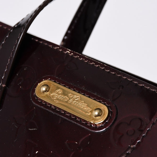 LOUIS VUITTON Wilshire PM Handbag M93641 Brown Amarant Enamel Monogram Vernis Good Condition Used 4a000670