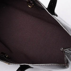 LOUIS VUITTON Wilshire PM Handbag M93641 Brown Amarant Enamel Monogram Vernis Good Condition Used 4a000670